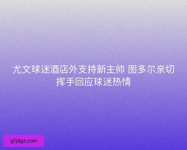尤文球迷酒店外支持新主帅 图多尔亲切挥手回应球迷热情